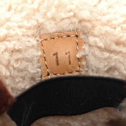 Gucci Suede Shearling Mens Harald Horsebit Ankle Boots 11 Light Brown Butterscotch 8 of 13