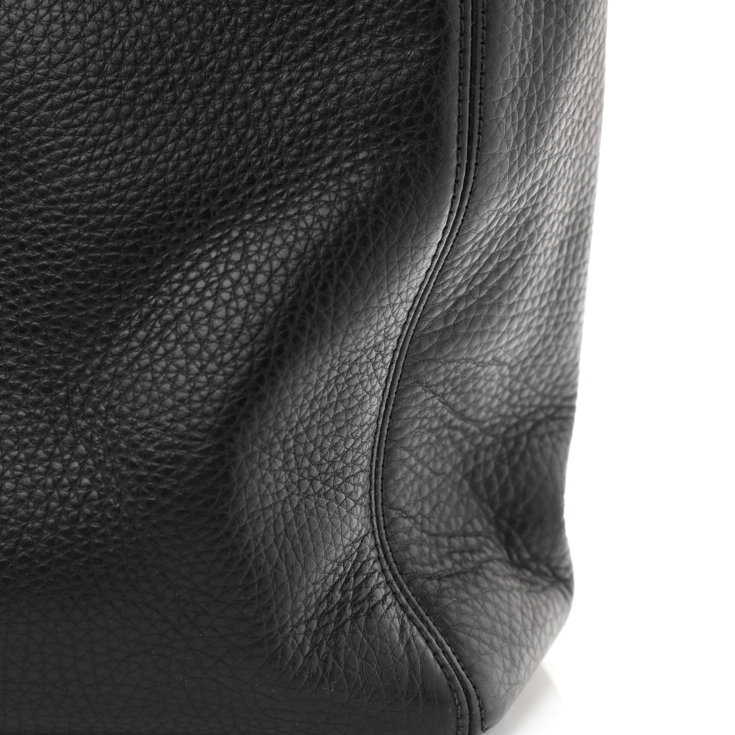 Calfskin Cerf Executive Shopper Tote Black