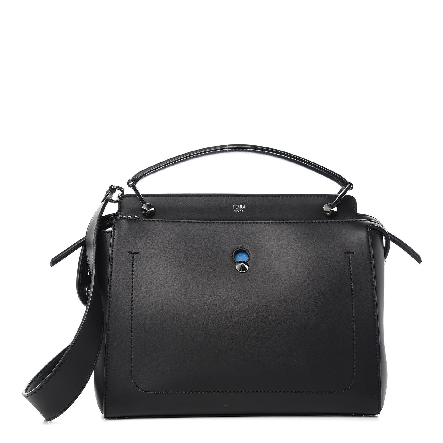 Vitello Baltico Dolce DotCom Satchel Black Blue Royal