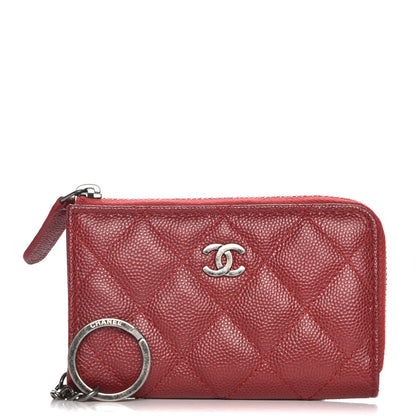 Chanel Caviar Quilted Key Holder Case Red 1 of 8