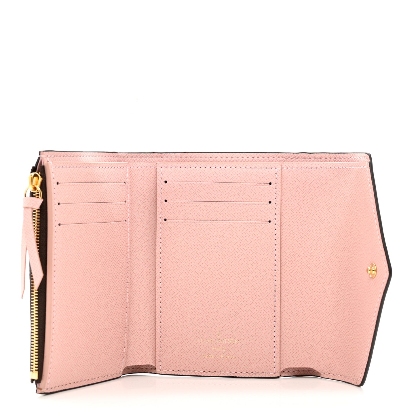 Damier Ebene Victorine Wallet Rose Ballerine