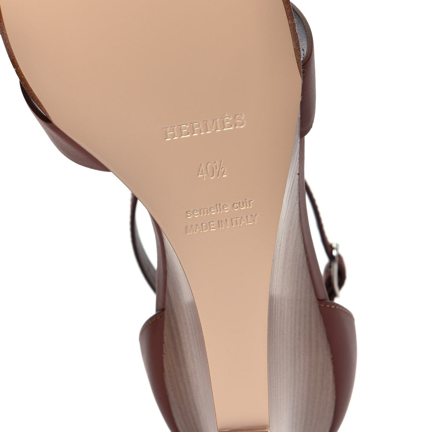 Calfskin Legend Wedge Sandals 40.5 Gold