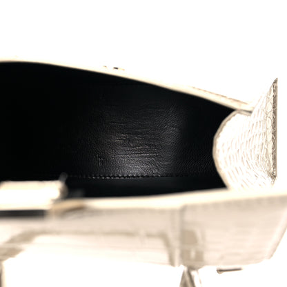 Balenciaga Metallic Shiny Calfskin Crocodile Embossed Hourglass Top Handle Bag XS Gold 5 of 9