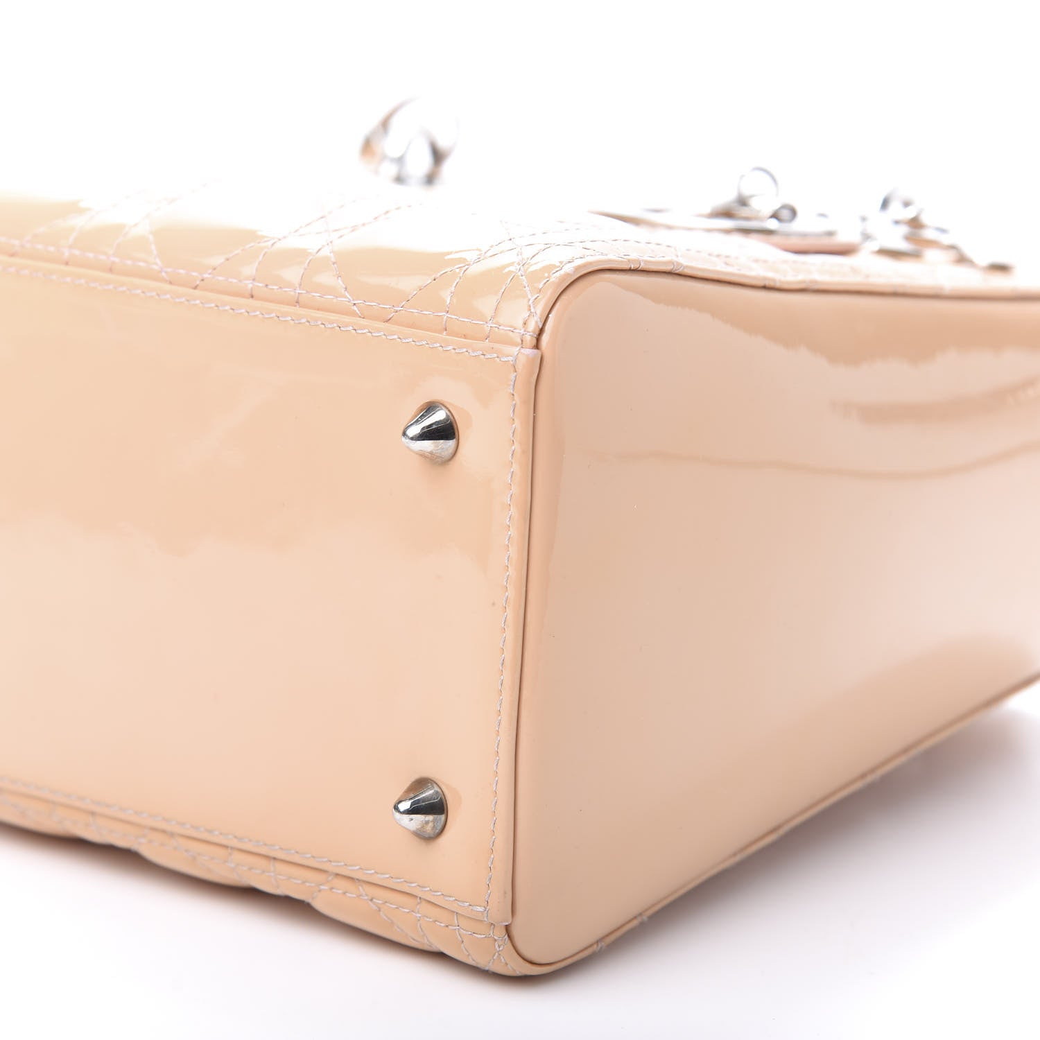 Christian Dior Patent Cannage Medium Lady Dior Beige 10 of 11
