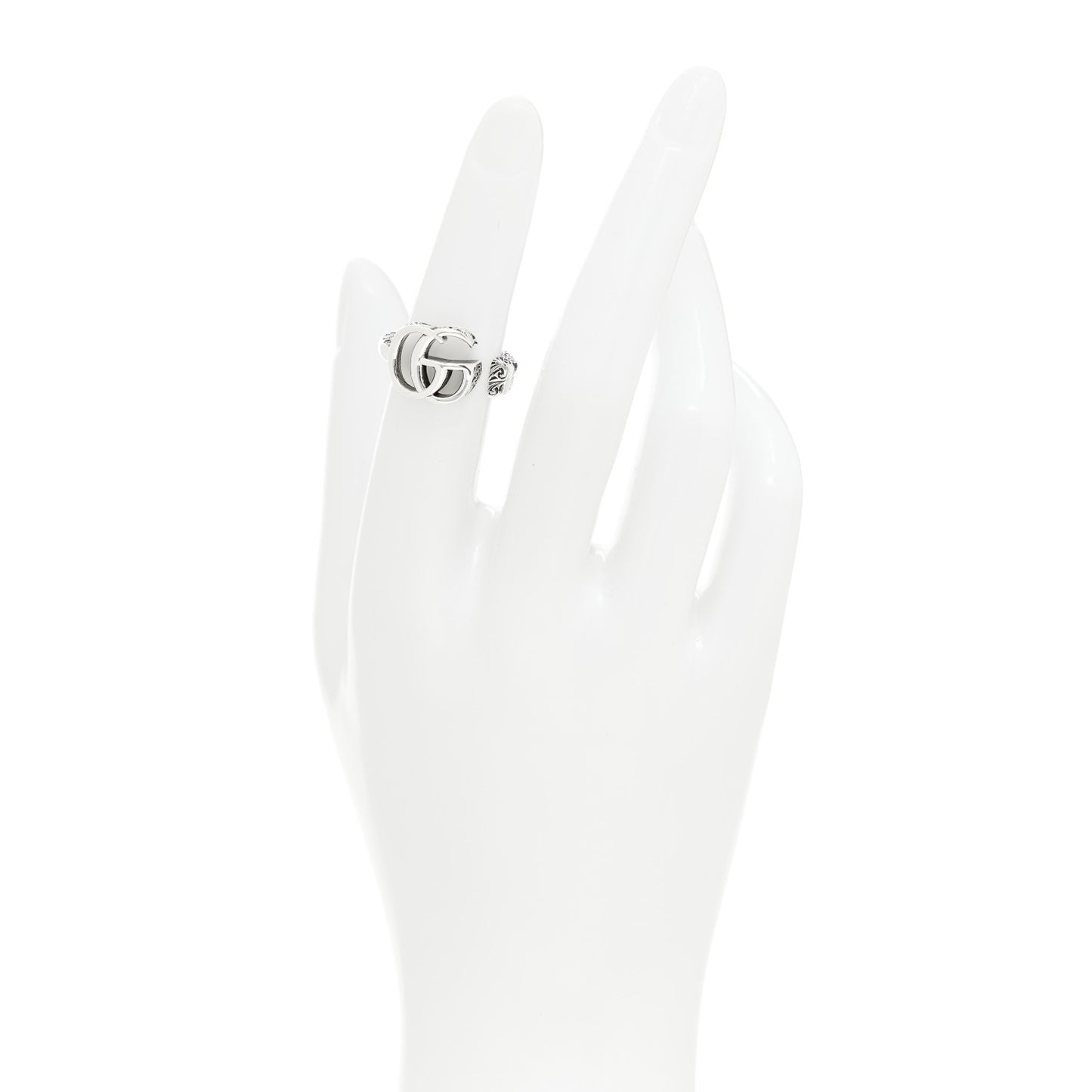 Sterling Silver GG Marmont Key Motif Ring 48 4.5