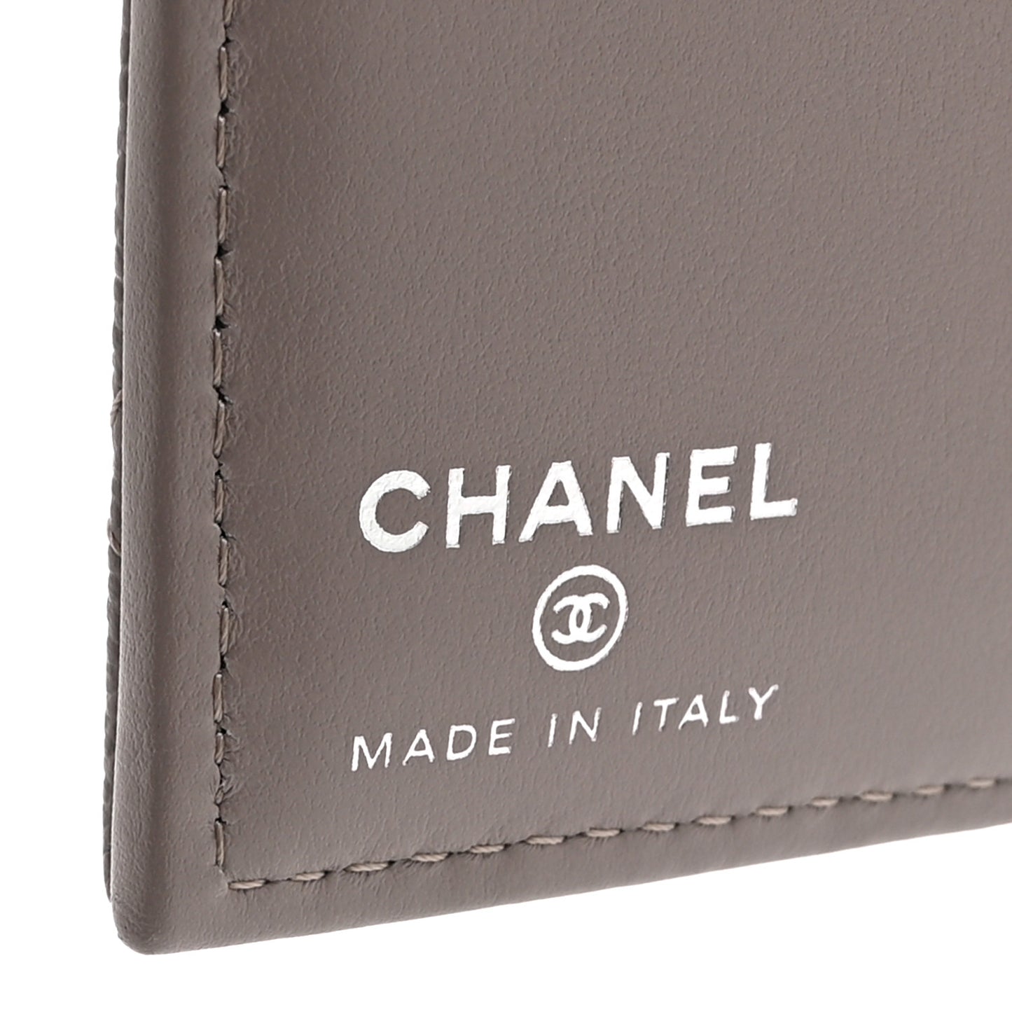 Caviar Quilted Passport Holder Grey
