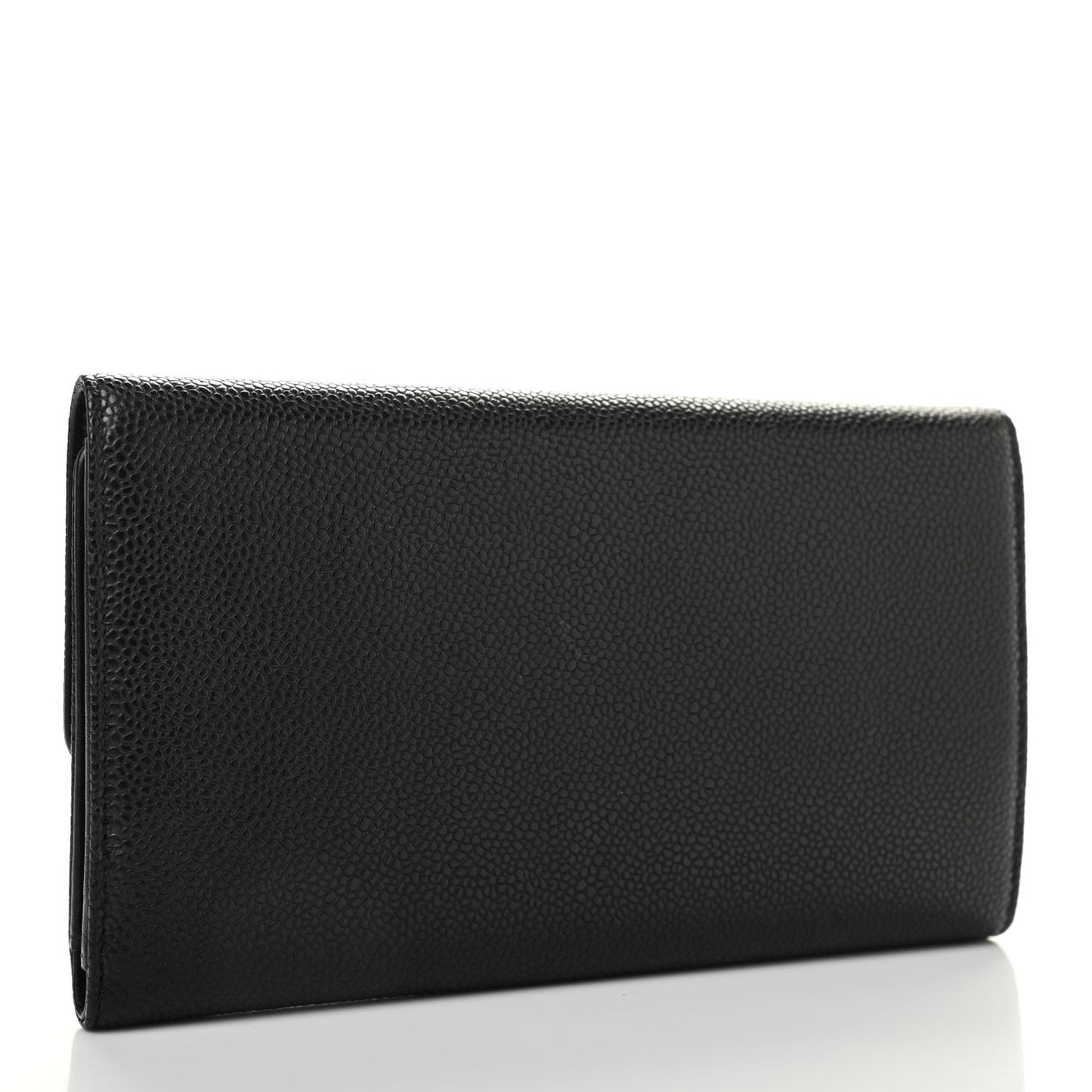 Caviar Timeless CC Large Gusset Flap Wallet Black
