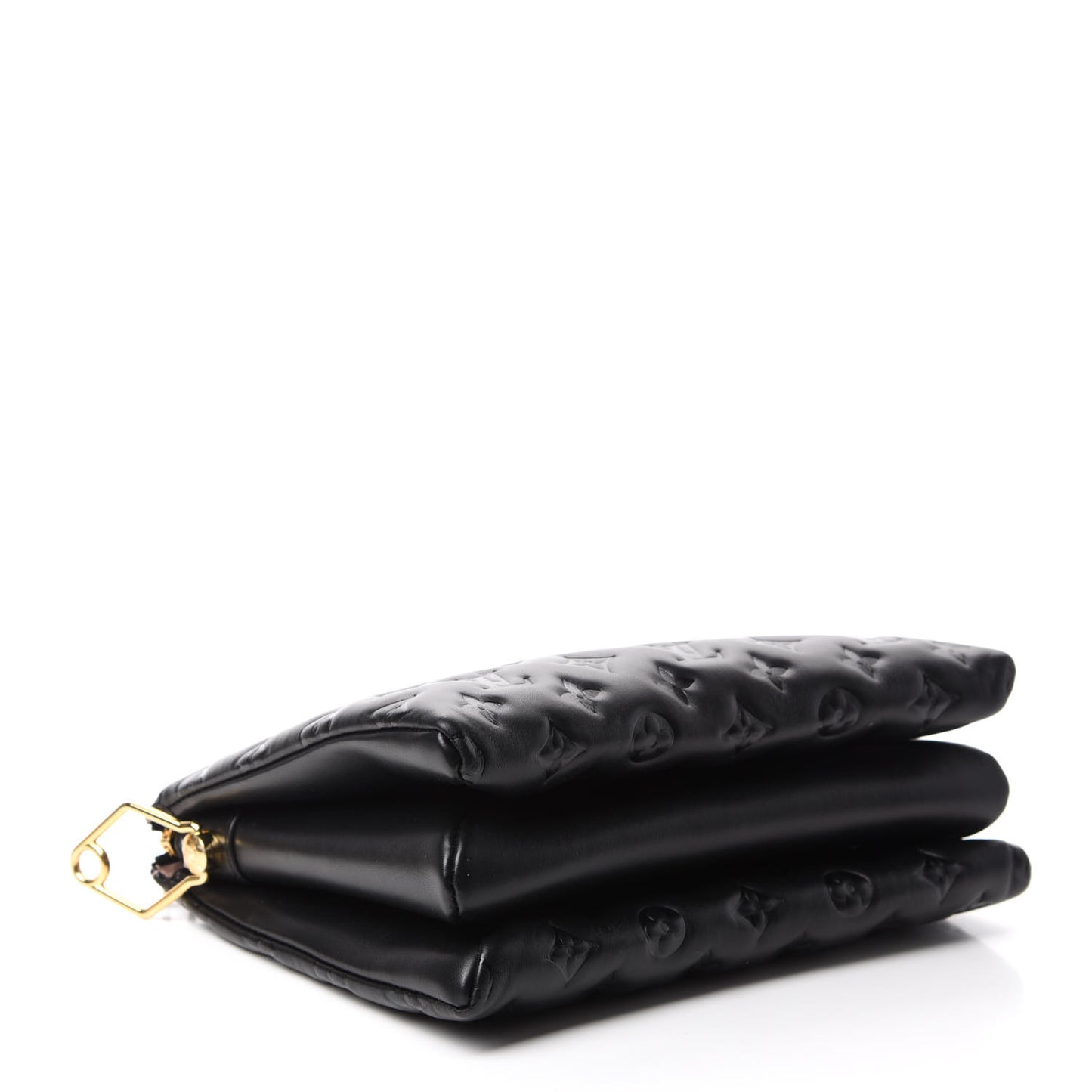 Lambskin Embossed Monogram Coussin PM Black