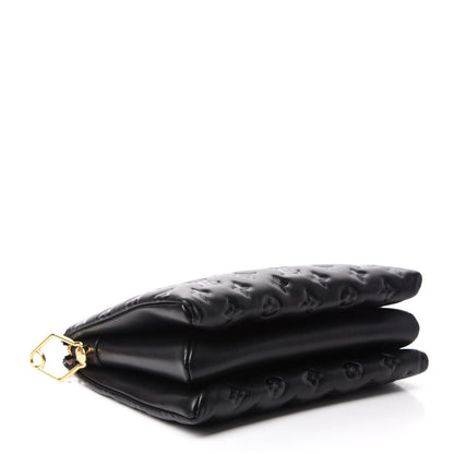 Louis Vuitton Lambskin Embossed Monogram Coussin PM Black 4 of 11