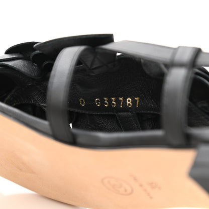 Chanel Lambskin Camellia Sandals 35 Black 8 of 8