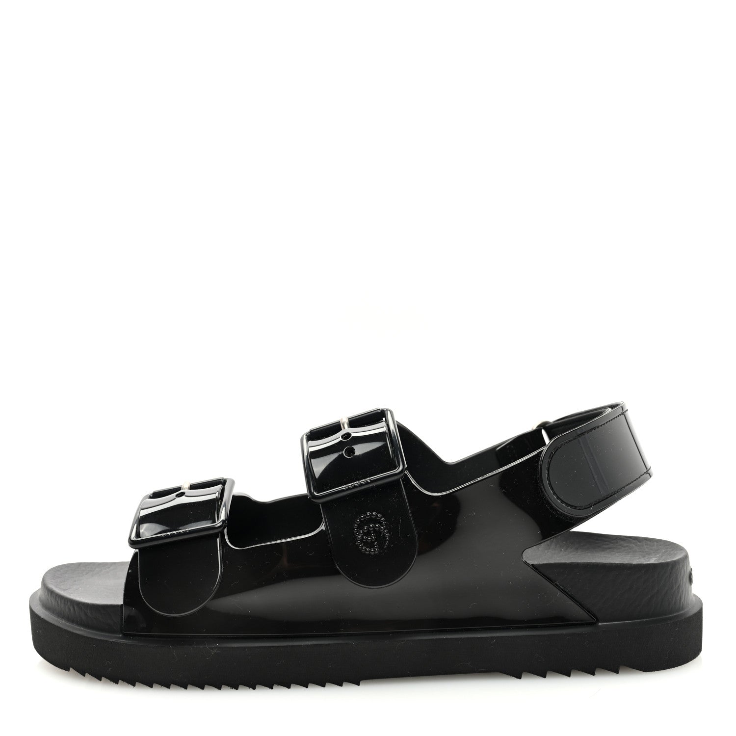 Gucci Rubber Mini Double G Womens Isla Dad Sandals 39 Black 1 of 7