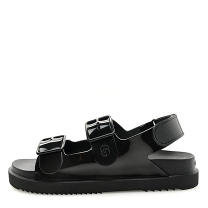Gucci Rubber Mini Double G Womens Isla Dad Sandals 39 Black 1 of 7
