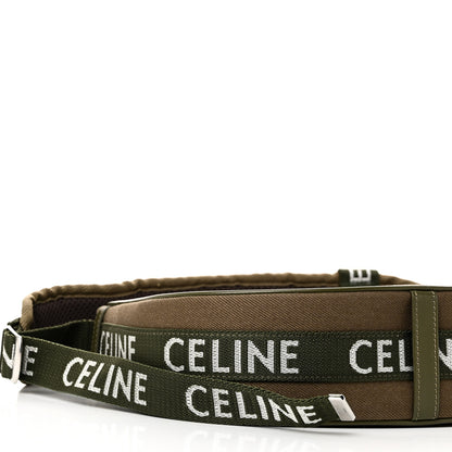 Celine Cotton Gabardine Medium Ava Trekking Shoulder Bag Khaki 8 of 9