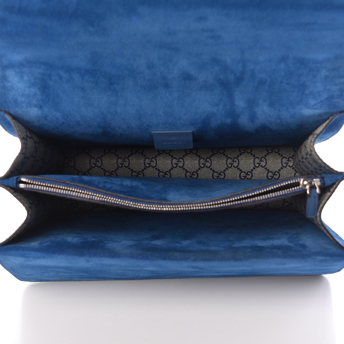 GG Supreme Monogram Blooms Medium Dionysus Shoulder Bag Beige Navy Vintage Blue