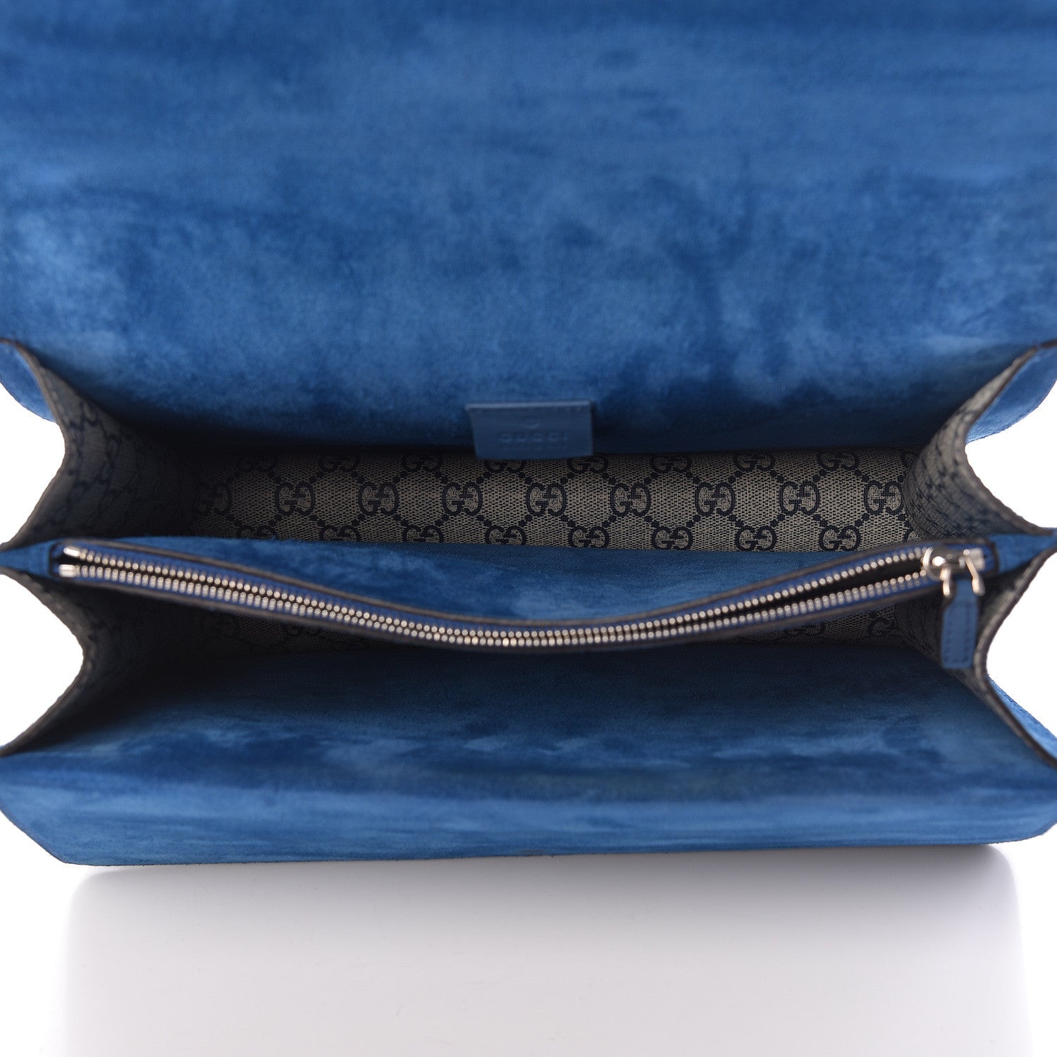 Gucci GG Supreme Monogram Blooms Medium Dionysus Shoulder Bag Beige Navy Vintage Blue 5 of 15
