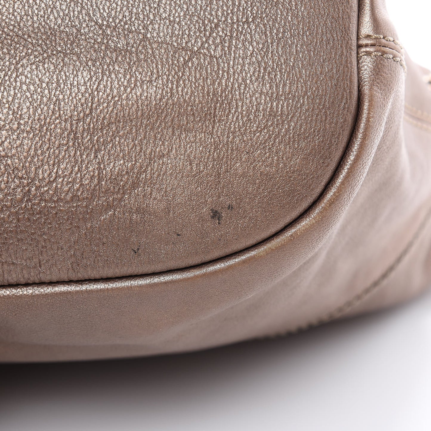 Metallic Calfskin Studded Medium Nightingale Brown