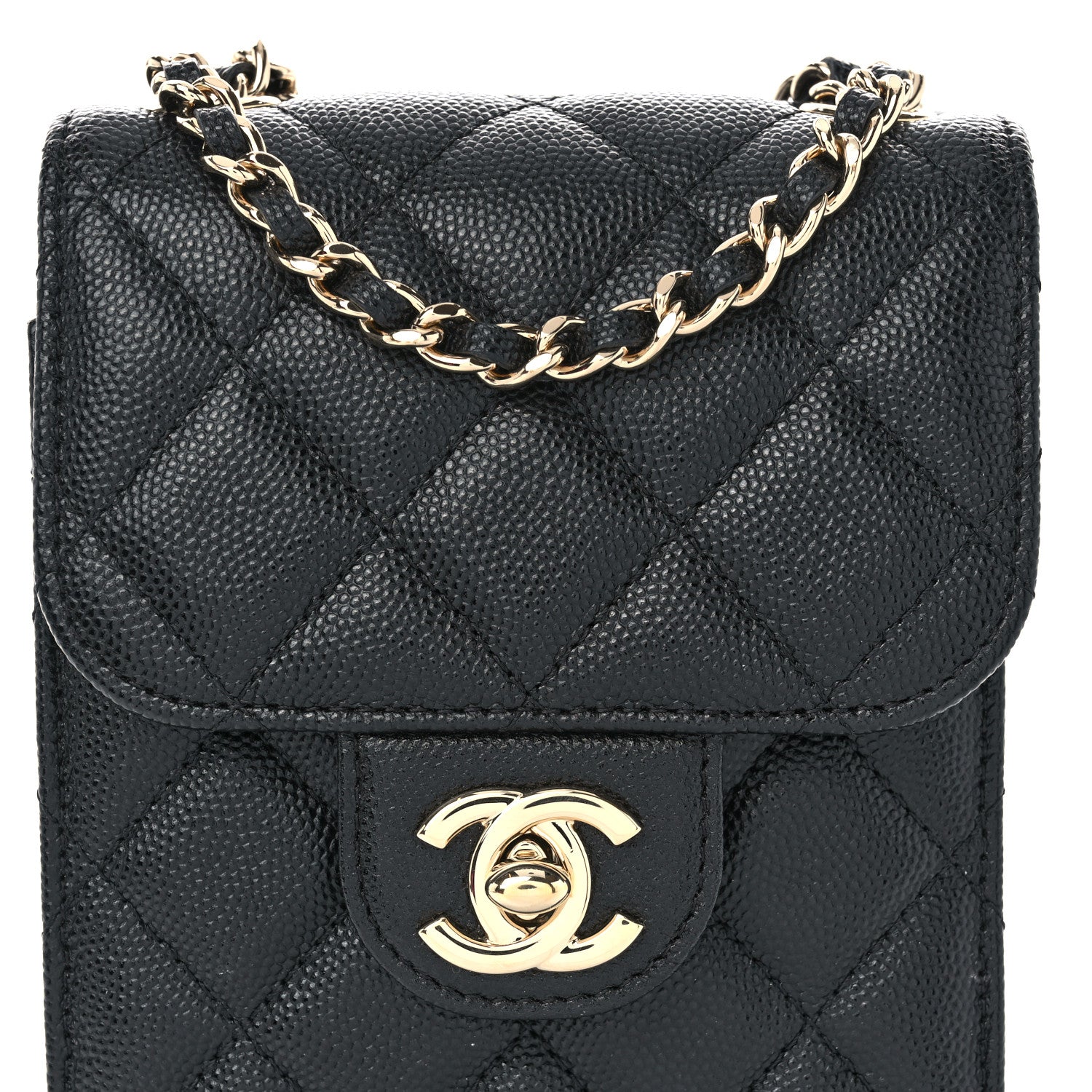 Chanel Caviar Quilted Classic Phone Holder Black 9 of 11
