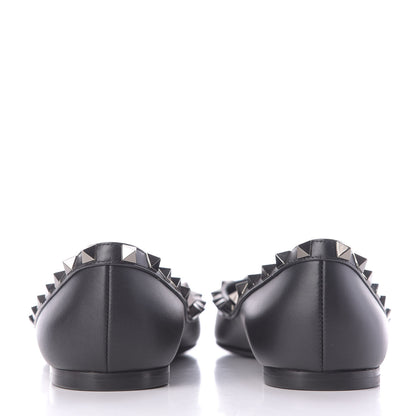 Valentino Garavani Nappa Rockstud Ballerina Flats 37 Black 5 of 12