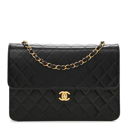 Chanel Lambskin Quilted Medium Single Flap Black 1 of 9