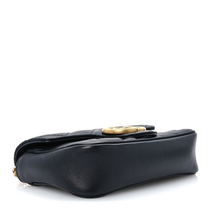 Gucci Calfskin Matelasse Super Mini GG Marmont Shoulder Bag Black 4 of 11