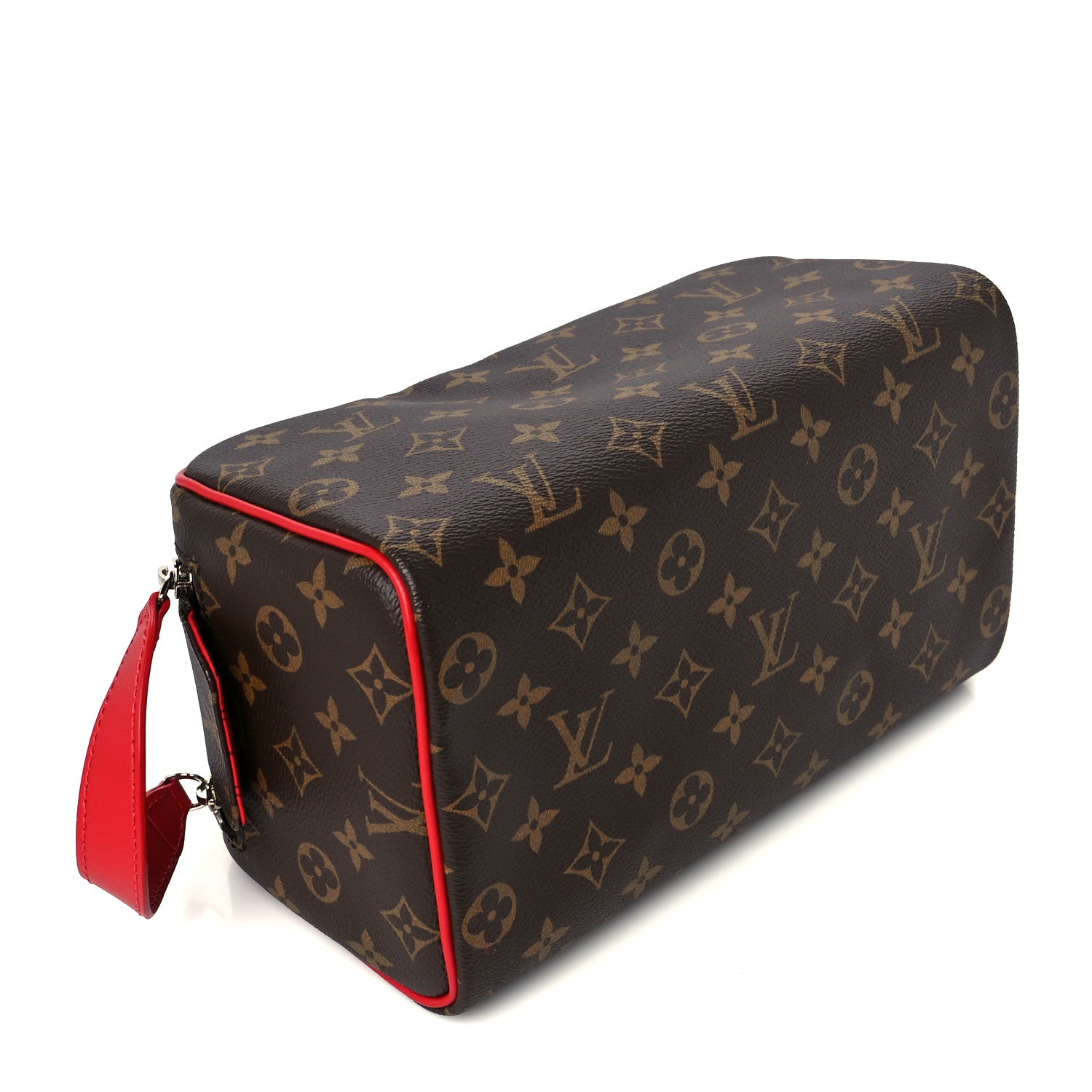 Louis Vuitton Monogram Macassar Dopp Kit Toilet Pouch Sari Red 4 of 8