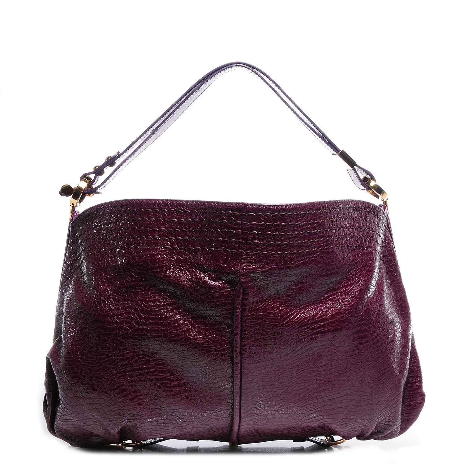 Jimmy Choo Glazed Leather Ayse Shoulder Bag Purple 1 of 7