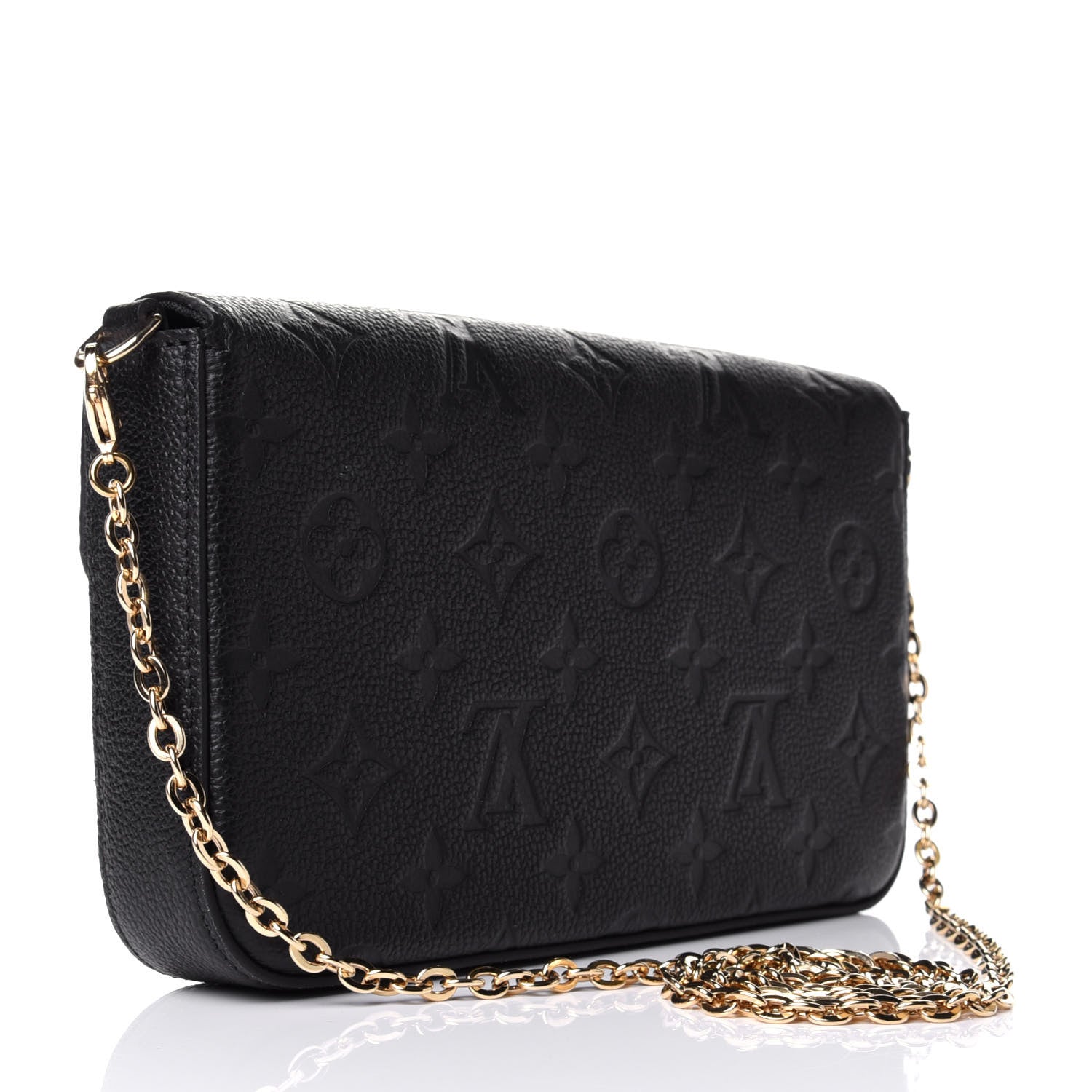 Louis Vuitton Empreinte Pochette Felicie Chain Wallet Black 2 of 5