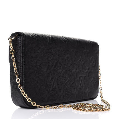 Louis Vuitton Empreinte Pochette Felicie Chain Wallet Black 2 of 5