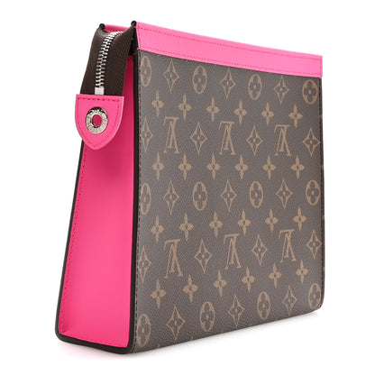 Louis Vuitton Monogram Macassar Pochette Voyage MM Fuchsia 3 of 7