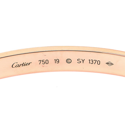 Cartier 18K Pink Gold LOVE Bracelet 19 8 of 12