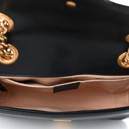 Gucci Calfskin Matelasse Mini GG Marmont Shoulder Bag Black 4 of 4