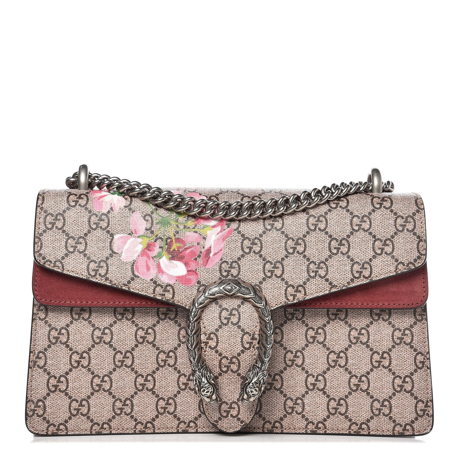 GG Supreme Monogram Blooms Small Dionysus Shoulder Bag Beige Multicolor Dry Rose
