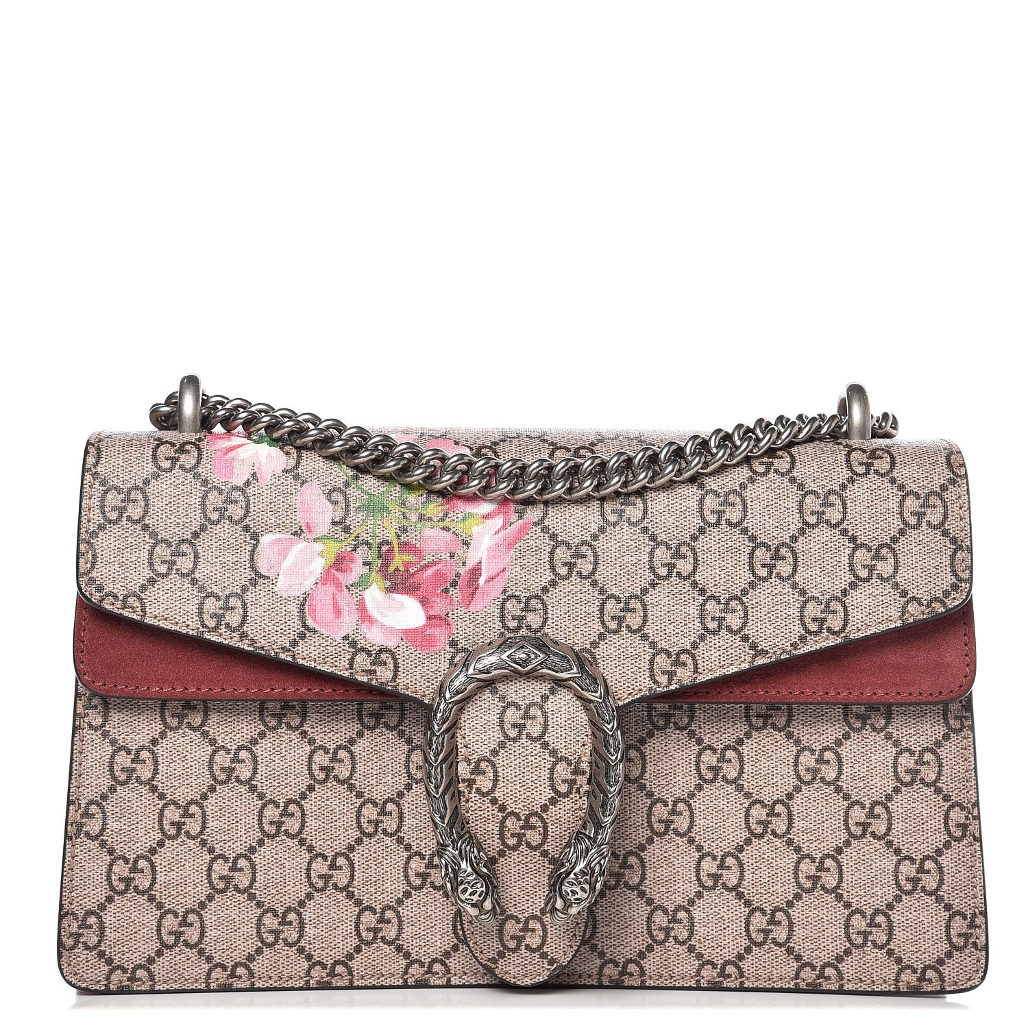 Gucci GG Supreme Monogram Blooms Small Dionysus Shoulder Bag Beige Multicolor Dry Rose 1 of 8