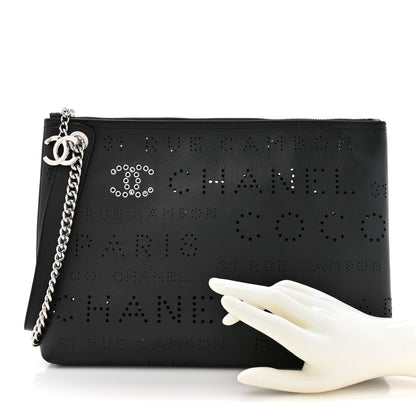 Chanel Calfskin Eyelets Clutch 2 of 10