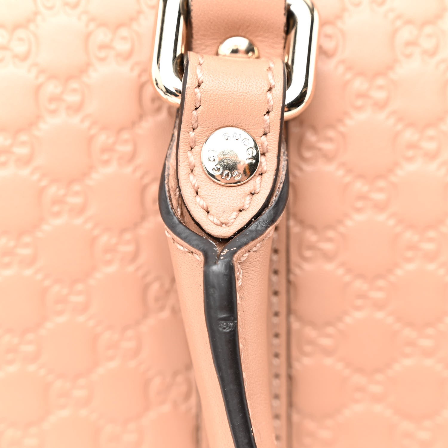 Gucci Soft Microguccissima Small Zippered Satchel Camelia 11 of 12