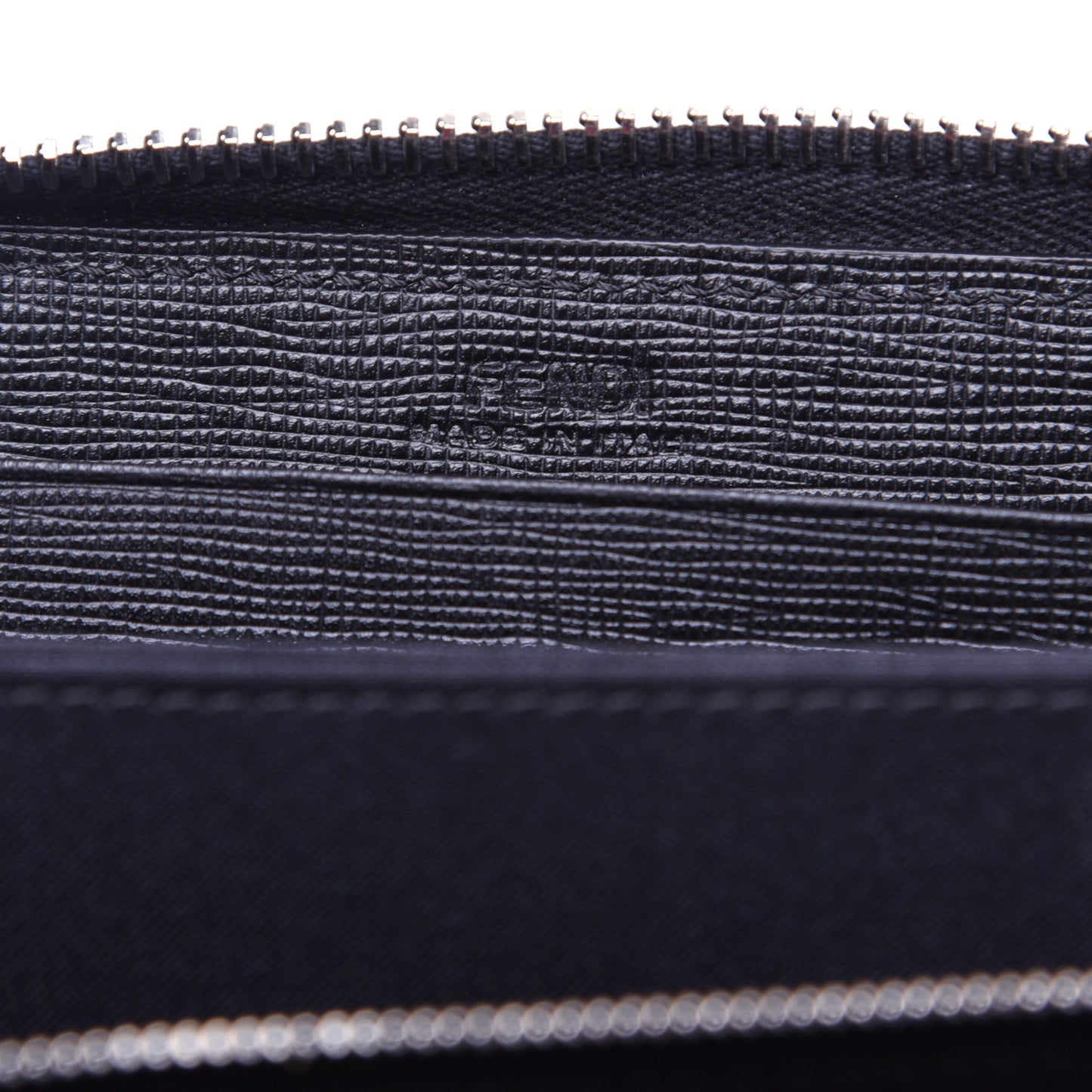 Vitello Elite Mink Fur Studded Karlito Zip Around Wallet Black