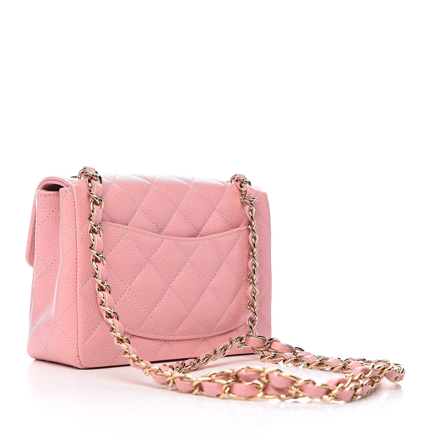 Chanel Caviar Quilted Mini Square Flap Pink 3 of 12