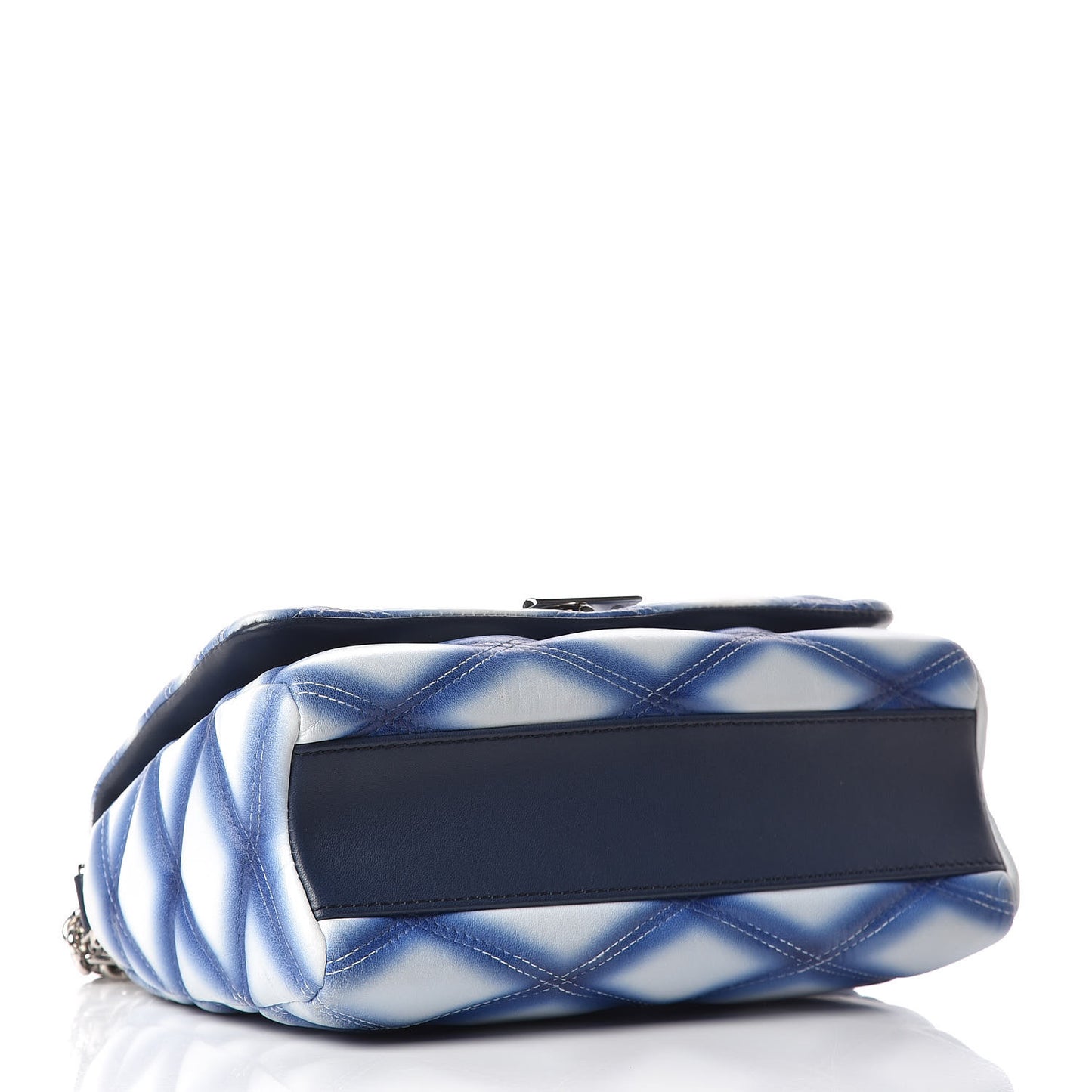 Lambskin Malletage Contraste GO-14 PM Blue
