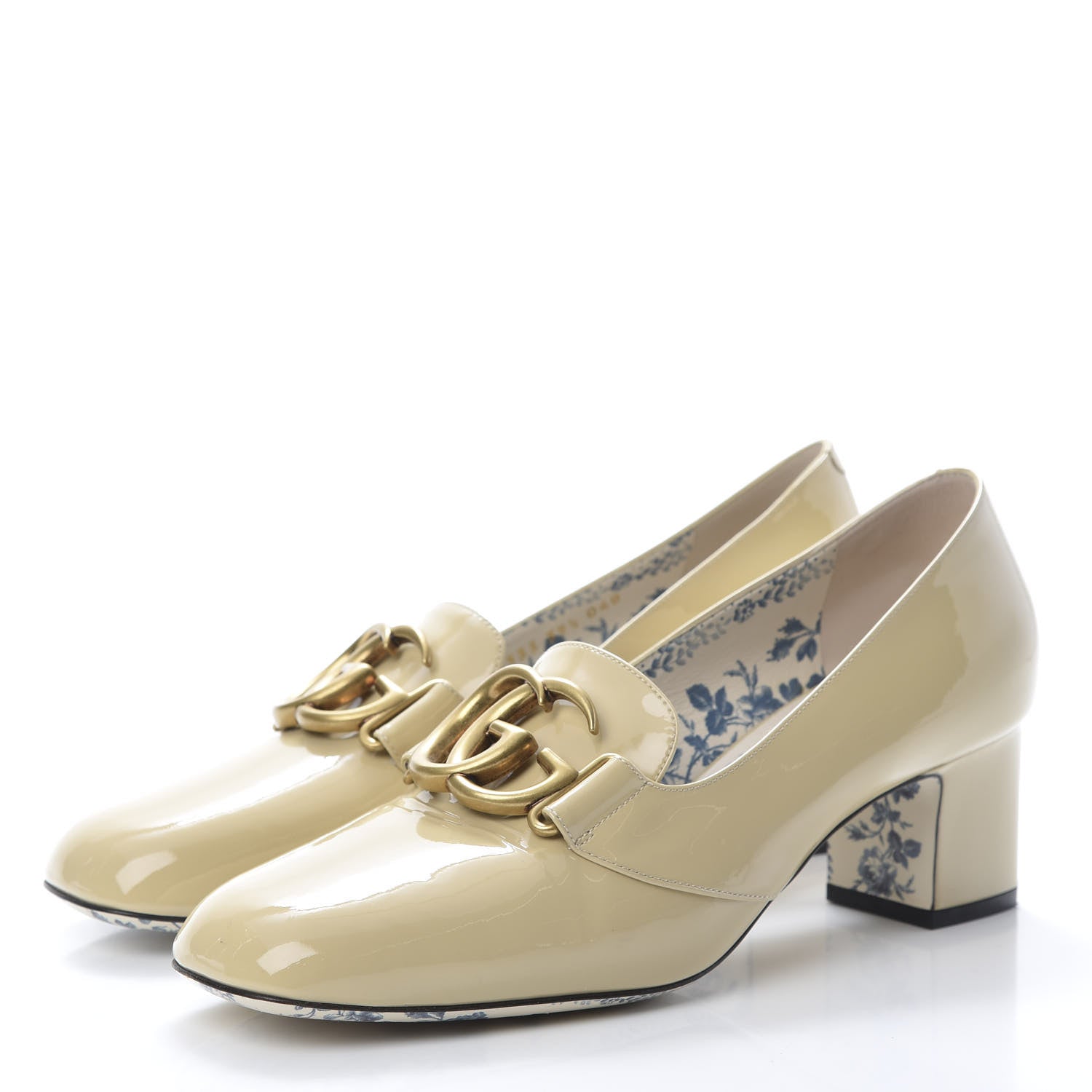 Gucci Vernice GG Victoire 55mm Loafer Pumps 39.5 Sand Storm 3 of 12