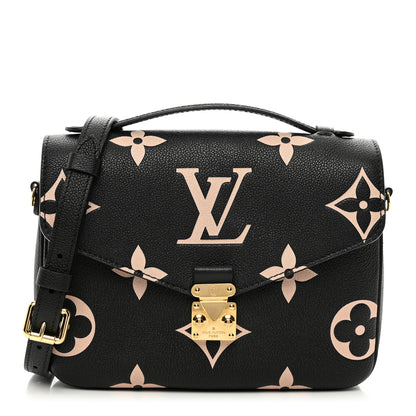 Louis Vuitton Empreinte Monogram Giant Pochette Metis Black Beige 1 of 10