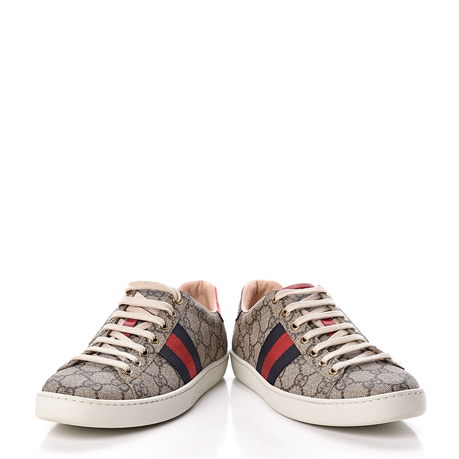Gucci GG Supreme Monogram Womens Ace Low-Top Sneaker 37 Beige 6 of 13