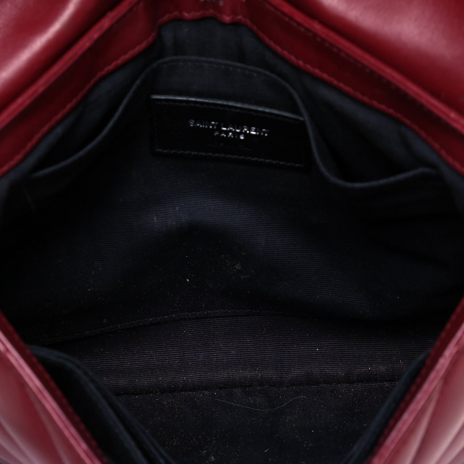 Saint Laurent Calfskin Y Quilted Monogram Loulou Flap Bag Palissandre 5 of 13