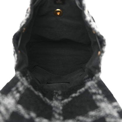 Chanel Wool Tweed Elegant Backpack Black Grey 5 of 12