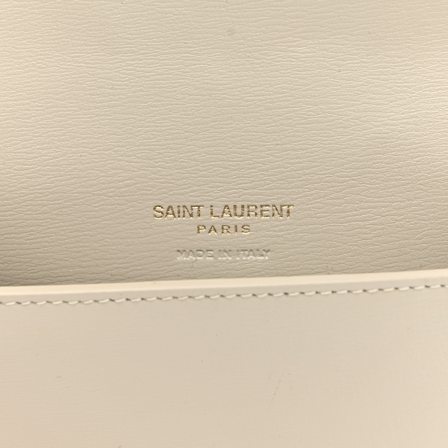 Saint Laurent Smooth Calfskin Monogram Phone Holder Crossbody Crema Soft 6 of 10
