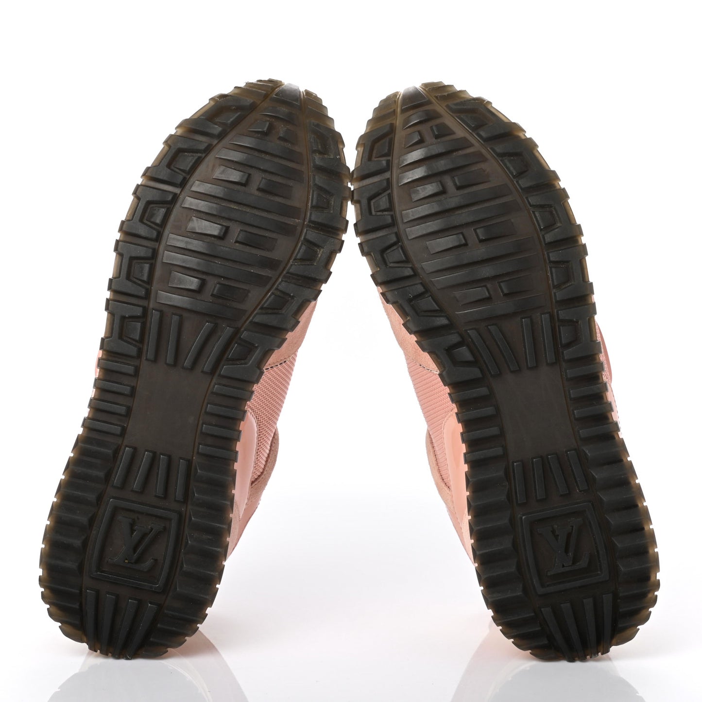 Suede Damier Azur Run Away Sneakers 35.5 Pink