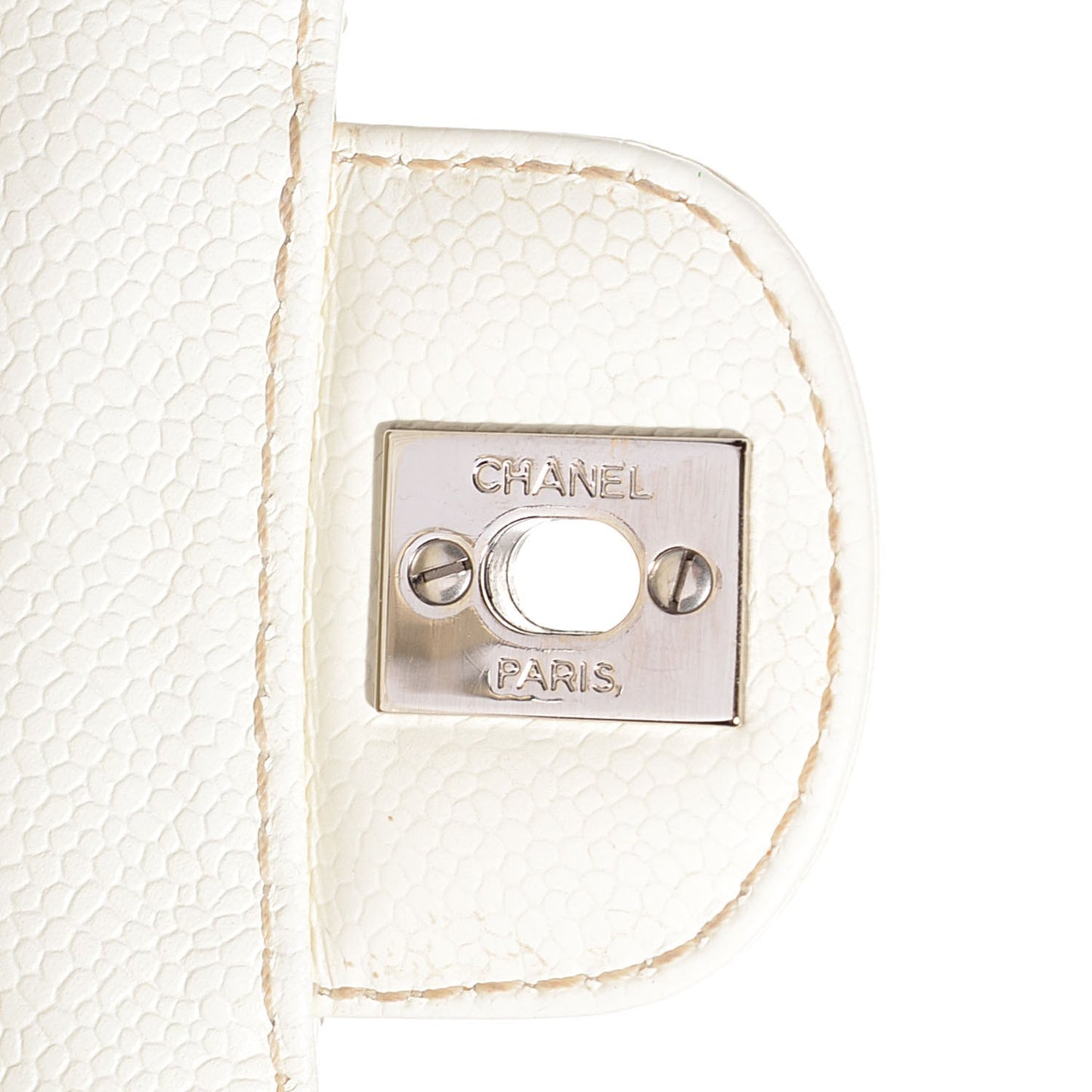 Caviar Quilted East West Flap White