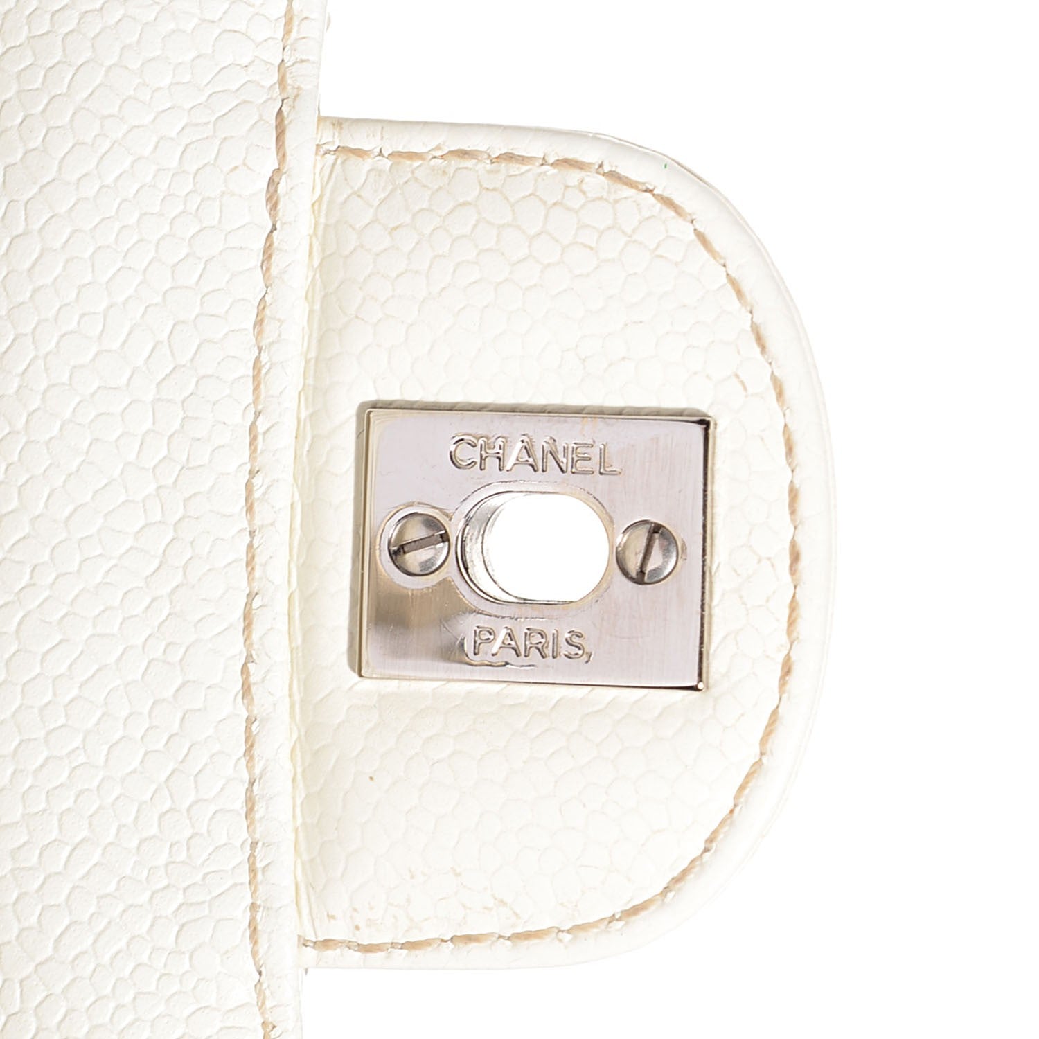 Chanel Caviar Quilted East West Flap White 7 of 9