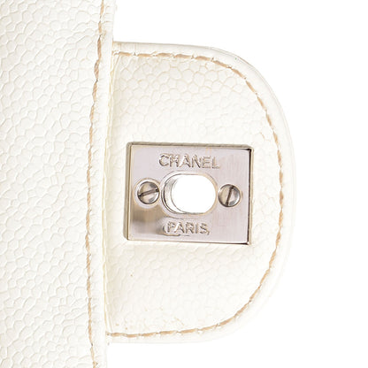 Chanel Caviar Quilted East West Flap White 7 of 9