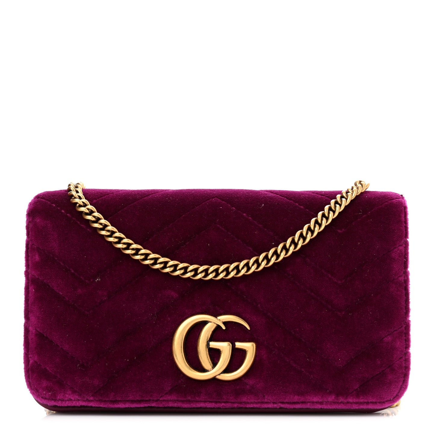 Velvet Matelasse GG Marmont Mini Bag Fuchsia Violet Cyclamen
