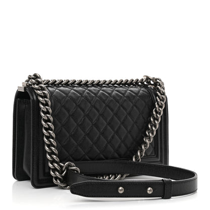 Chanel Caviar Quilted Medium Boy Flap Black 3 of 10